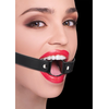 Ouch By Shots Master Series Wrapped O-Ring Gag Adjustable PU Strap 3.2cm Juodas
