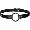 Ouch By Shots Master Series Wrapped O-Ring Gag Adjustable PU Strap 3.2cm Juodas