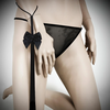 Bijoux Indiscrets Lilly Soft Fringe Whip - Elegant Faux Leather, Juodas