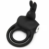 RING Happy Rabbit – stimuliuojantis USB įkraunamas meilės žiedas triušiui