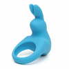 Mėlyna Happy Rabbit - Įkraunamas Vibrating Rabbit Gaidžio žiedas Mėlyna