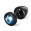 Mėlyna Diogol Anni Round Intimate Plug Juodas &amp; Mėlyna 25 mm Aluminum