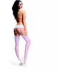 MissO S301 Stockings for Garters Baltas S/M - Silky Durable Finish