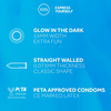 EXS Glow in the Dark Condoms 3-Pack | Odorless Thin Latex