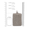 Touche By Shots Touche Rectangle Bath Sponge Bamboo Charcoal &amp; Flax Hemp Double-Sided