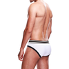 Prowler Brief XL Baltas/Juodas - Two-Tone Stylish Men’s Underwear