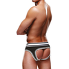 Prowler Open Brief L Juodas/Baltas - Modern Two-Tone Athletic Underwear