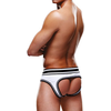Prowler Open Brief XL Baltas/Juodas - Two-Tone Backless Underwear