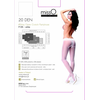 MissO P105 Open Crotch Tights Baltas L/XL - Elegant Sheen &amp; Lace Finish