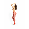 MissO P105 Raudona L/XL Tights with Lace Trim and Open Gusset