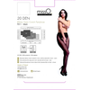 MissO P211 Juodas XXL Open Gusset Tights with Decorative Finish