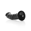 Realrock By Shots RealRock Curved Silicone Model 6" with Suction Cup, rusvai gelsvas, 15.5 cm