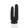 Realrock By Shots RealRock Double Trouble 5/6 Juodas - Dual-Ended Silicone Model 12.7/15.2 cm