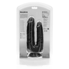 Realrock By Shots RealRock Double Trouble 5/6 Juodas - Dual-Ended Silicone Model 12.7/15.2 cm