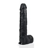 Realrock By Shots Extra Large Straight with Balls 35,5 cm - Juodas