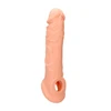Realrock By Shots Toyfa Sheath Model 8 Premium Extension Sleeve 20cm TPE Skin-Tone