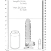 Realrock By Shots RealRock Crystal Clear 7" Intimate Device with Suction Cup Transparent