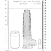 Realrock By Shots Realrock Big neperšlampamas varpos dildo stiprus siurbtukas 25cm