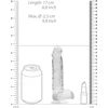 Realrock By Shots REALROCK Crystal Clear 17cm Anatomical Model with Suction Base