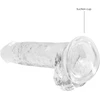 Realrock By Shots RealRock Crystal Clear 7" Intimate Device with Suction Cup Transparent