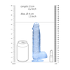 Realrock By Shots REALROCK Crystal Clear Intimate System with Suction Cup 21 cm Transparent