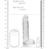 Realrock By Shots REALROCK Crystal Clear Intimate System with Suction Cup 21 cm Transparent