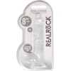 Realrock By Shots Realrock Skaidrus guminis dildo tiesiu kotu, 21 cm