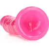 Realrock By Shots REALROCK Glow Slim Model with Suction Base 20 cm - Luminous Surface