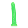 Realrock By Shots RealRock Glow Slim Intimate Machine with Suction Cup 22.5cm Žalias