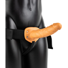 Realrock By Shots RealRock Vibrating Hollow Strap-On 8" Adjustable Intimate Machine, rusvai gelsvas