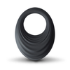 Rocks-Off Spire Vibrating Liquid Silicone Ring Juodas USB Rechargeable