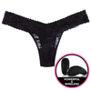 Secrets Vibrating Panties Secrets Vibrating Panties - Lace Thong Juodas vibruojančios kelnaitės