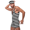 Male Power Hard Time S/M Themed One-Piece Costume with Cap