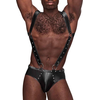 Male Power Uranus L/XL Harness-Style Jock Briefs with Straps Juodas