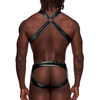 Male Power Uranus L/XL Harness-Style Jock Briefs with Straps Juodas