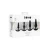 Sono By Shots Ouch! No.80 Silicone Anal Plug Set 4 Sizes Ergonomic Base Juodas
