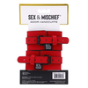 Sportsheets S&amp;M Amor Handcuffs Raudona Vegan Leather Adjustable