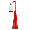 Sportsheets Amor Sparkle Flogger Raudona - Vegan Leather, Rhinestone Handle