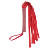 Sportsheets Amor Sparkle Flogger Raudona - Vegan Leather, Rhinestone Handle