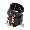 Sportsheets S&amp;M Brat Locking Cuffs Vegan Leather Rose Gold 7.25-10.25”