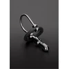 Steel By Shots Triune Stainless Steel Bumpy Urethral Expander with Glans Ring, Sidabrinis
