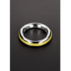Steel By Shots Cazzo Tensions Stainless Steel Ring 45mm with Silicone Inlay - Raudona