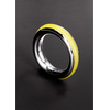 Steel By Shots Cazzo Tensions Stainless Steel Ring 45mm with Silicone Inlay - Raudona