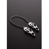 Steel By Shots Sinner Gear Clover Adjustable Nipple Clamp with Sturdy Chain - Sidabrinis
