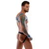 Svenjoyment Bondage Mėlyna Men's Jock set juodas/mėlynas 2XL