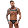 Svenjoyment Bondage Mėlyna Men's Jock set juodas/mėlynas 2XL