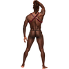 Male Power Leo Adjustable Leather-Look Chest Harness Juodas/Raudona One Size