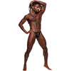 Male Power Leo Adjustable Leather-Look Chest Harness Juodas/Raudona One Size