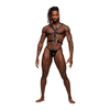 Male Power Leo Adjustable Leather-Look Chest Harness Juodas/Raudona One Size