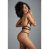 Allure Dreamgirl Izabel Adjustable Strap Open Teddy, One Size, Juodas
